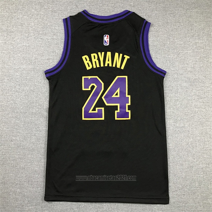 Camiseta Nino Los Angeles Lakers Kobe Bryant #24 Ciudad 2023-24 Negro